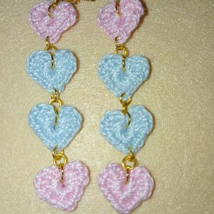 Pendientes perlas rosa y azul