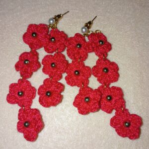 Pendientes grandes de flores