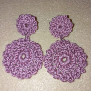 Pendientes grandes color rosado