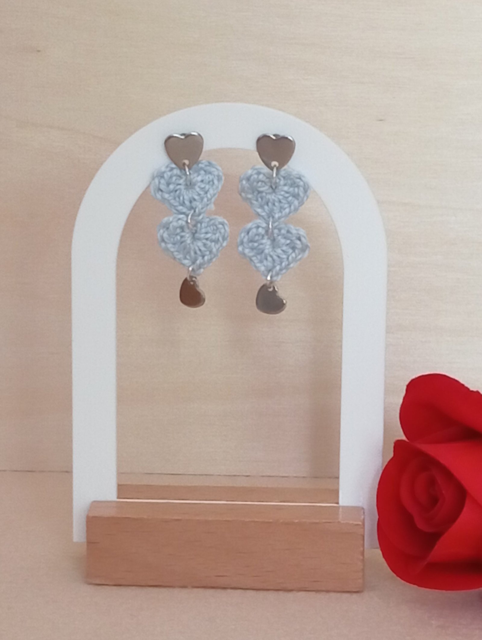 Pendientes de dos corazones 馃┑馃┓鉂わ笍
